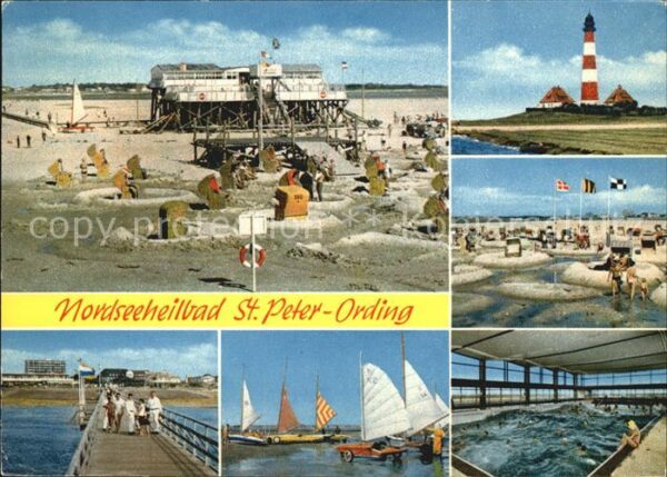 St Peter-Ording Strand Leuchtturm Seebrücke Wellenbad S