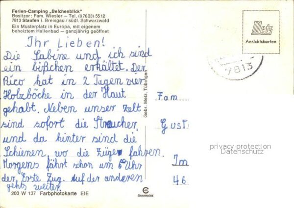 Staufen Breisgau Feriencamping Belchenblick Schwarzwald – Bild 2