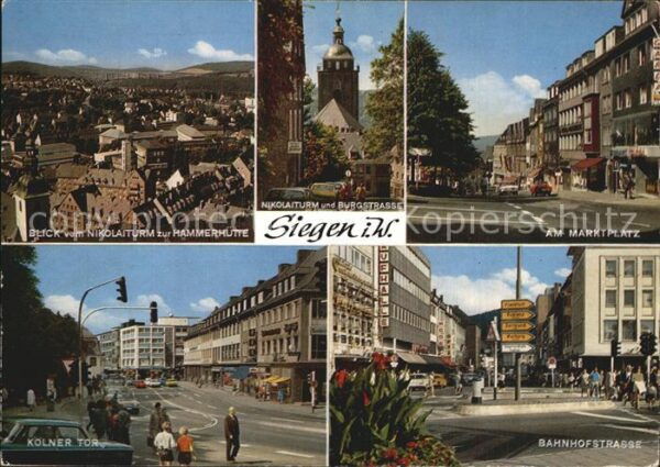 Siegen Westfalen Blick vom Nikolaiturm Hammerhütte Burgs