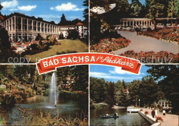 Bad Sachsa Harz Kurhaus Kurpark Teich