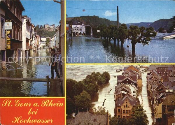 St Goar bei Hochwasser Überschwemmung