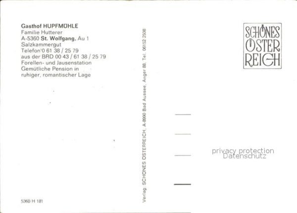 St Wolfgang Wolfgangsee Gasthof Hupfmühle Forellen Jausenstatio – Bild 2