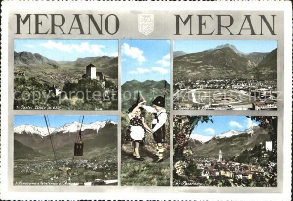 Meran Merano Schloss Tirol Rennplatz Haflingerbahn P