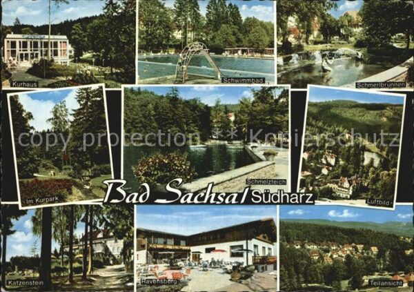 Bad Sachsa Harz Kurhaus Schwimmbad Brunnen Schmelzteich