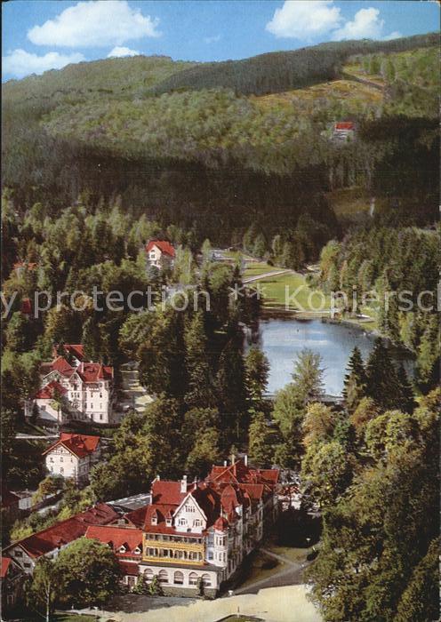 Bad Sachsa Harz Teilansicht mit Schmelzteich Fliegerauf