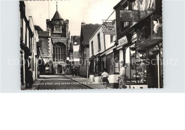 Rye East Sussex Lion Street and Parish Church of St Mar