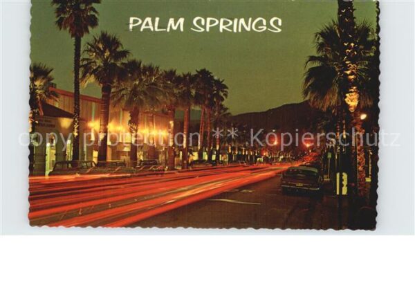 Palm Springs Night Lights along Palm Canyon Drive