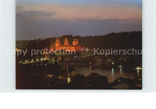 Passau Nachtaufnahme Altstadt Dreiflüssestadt