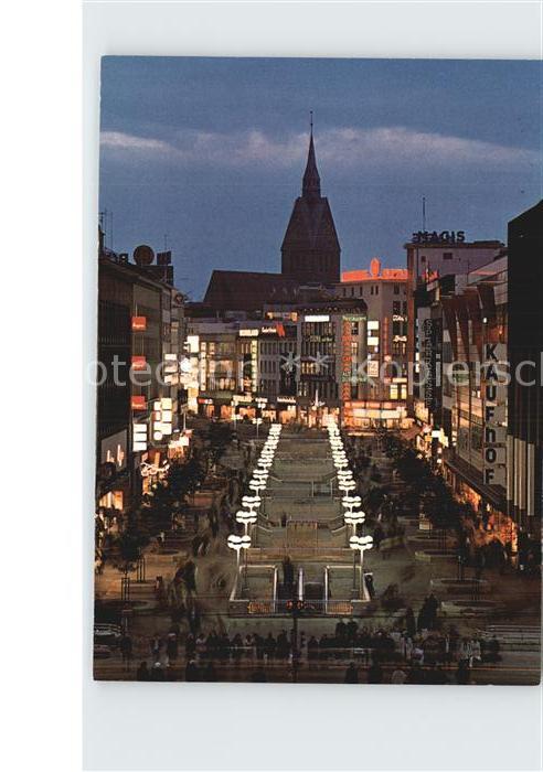 Hannover Blick in die abendliche Bahnhofstrasse