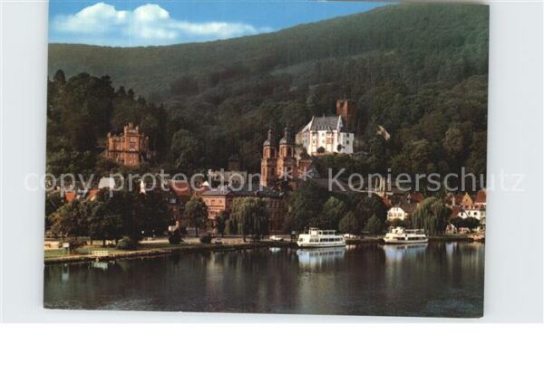 Miltenberg Main Blick über den Main Schloss Stadtpfarrk