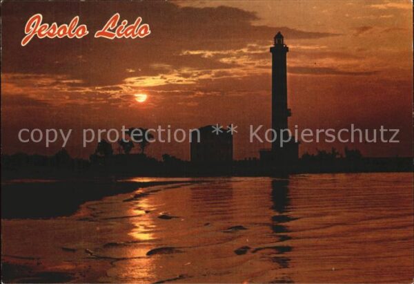 Lido di Jesolo Leuchtturm be Sonnenuntergang