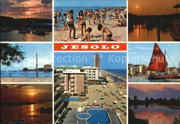 Lido di Jesolo Stadtansichten Strand Leuchtturm Hotela