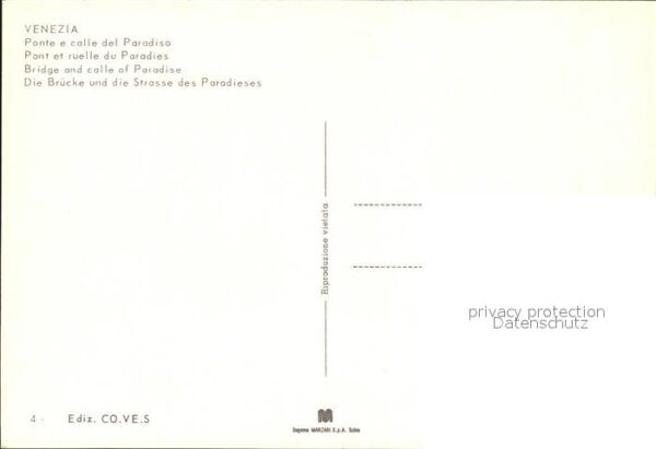 Venezia Venedig Brücke und Strasse des Paradieses – Bild 2