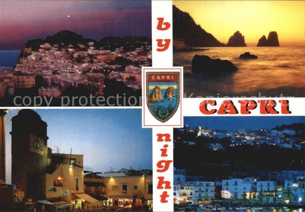 Capri Teilansichten bei Nacht