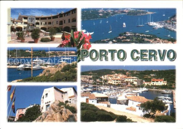Porto Cervo Stadtansichten Hafen Fliegeraufnahme
