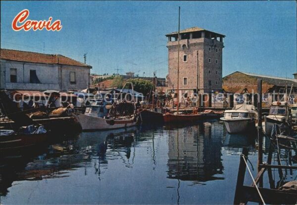 Cervia Kanal Hafen Heiliger Michele Turm