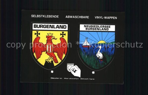 Burgenland Oesterreich Wappenkarte