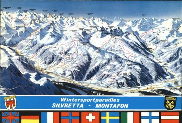 Silvretta-Hochalpenstrasse Skipistenkarte