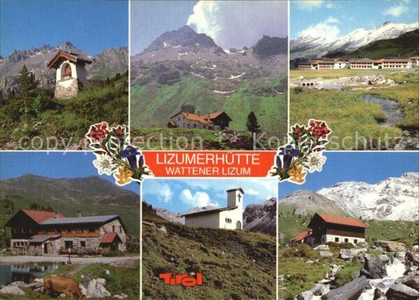Lizumerhuette Teilansicht Kirche Bauernhof