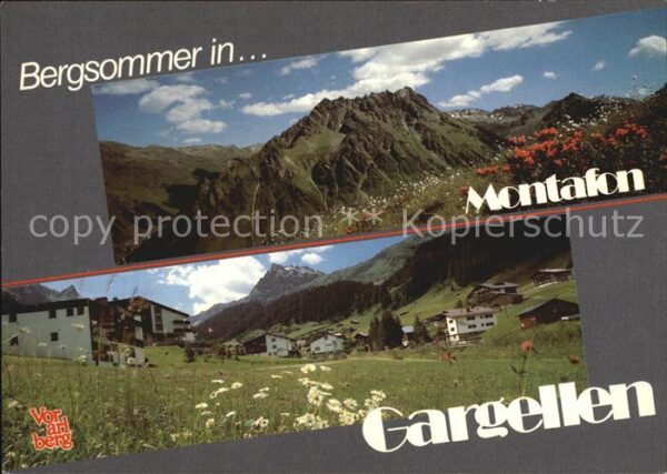 Gargellen Vorarlberg Scharfberg zu den Ritzenspitzen und Ort