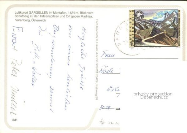 Gargellen Vorarlberg Scharfberg zu den Ritzenspitzen und Ort – Bild 2