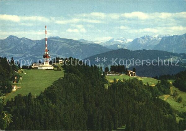 Bregenz Vorarlberg Pfänderspitze mit Berghaus und Bergstat