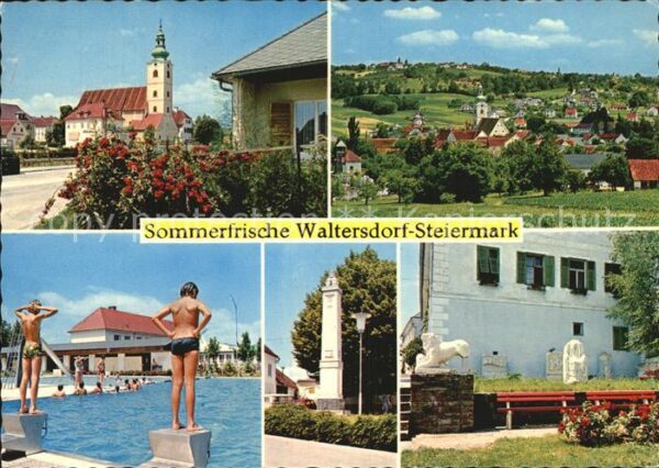 Waltersdorf Bad Kirche Teilansicht Bad Krigerdenkmal Rö