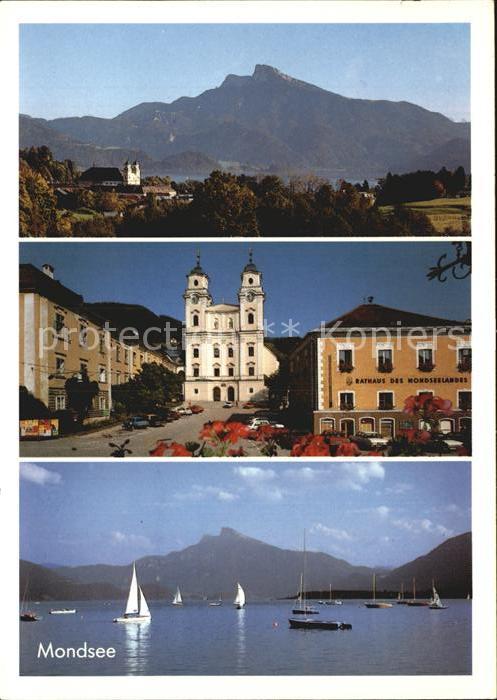 Mondsee Salzkammergut Pfarrkirche Heilig Michael mit Rathaus