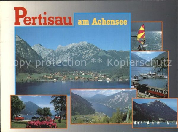 Pertisau Achensee Gesamtansicht Seeansicht Schiffsanleges