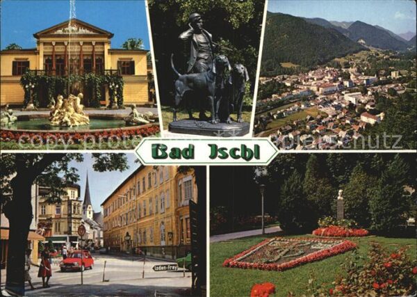 Bad Ischl Salzkammergut Kurhaus Teilansicht Kurpark Denkmal