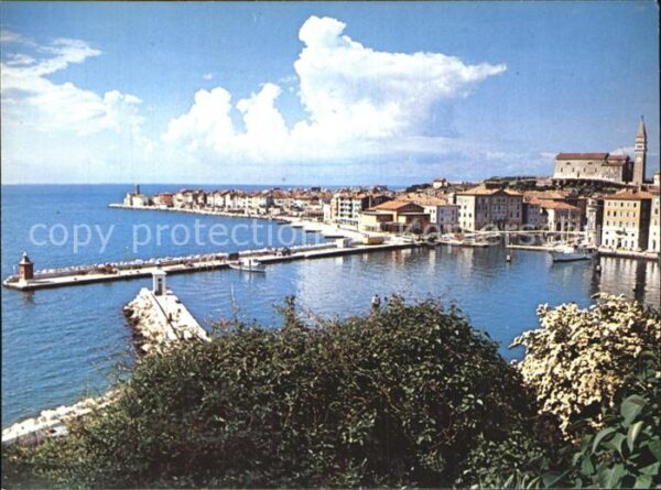 Piran Blick über den Hafen