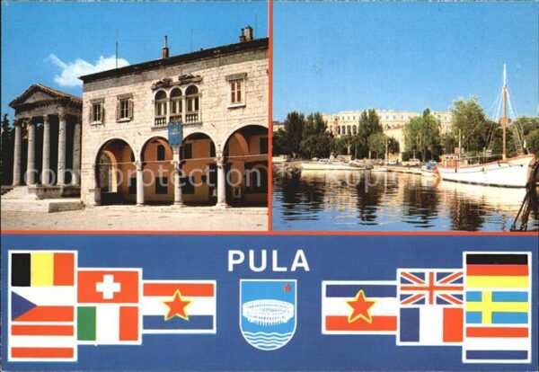 Pola Pula Croatia Amphitheater Augustustempel Stadtpalast