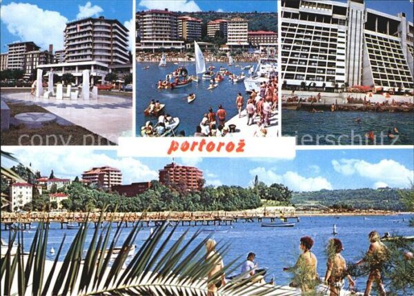 Portoroz Hotelanlagen Teilansicht Hafen