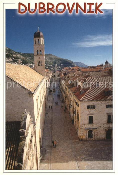 Dubrovnik Ragusa Kleine Gasse mit Kirche