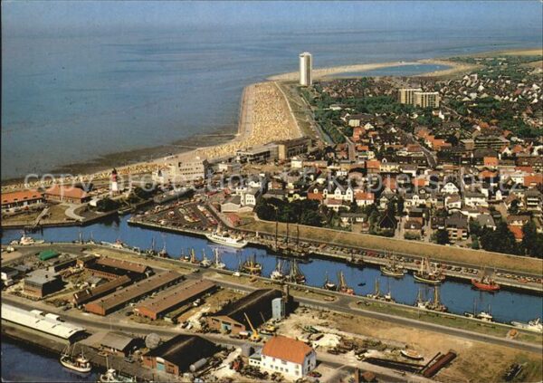 Buesum Nordseebad Hafen Strand Fliegeraufnahme