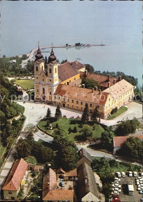 Tihany Abteikirche 18. Jhdt. Fliegeraufnahme