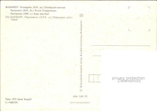 Budapest Orszaghaz Parlament 19. Jhdt. Prunk Tre – Bild 2