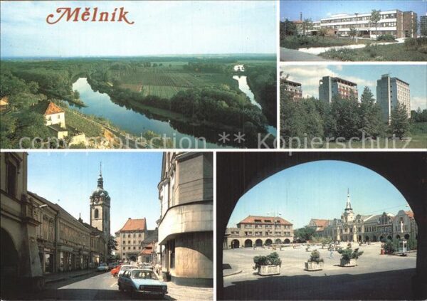 Melnik Tschechien Zusammenfluss von Moldau und Elbe Hochh