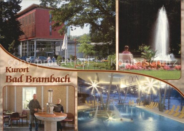Bad Brambach Kurmittelhaus Kurpark Springbrunnen Wet