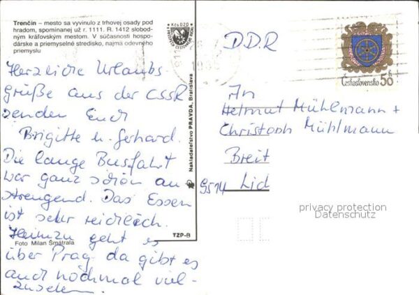 Trencin Trentschinteplitz Teilansichten Blick über die Waag Burg – Bild 2