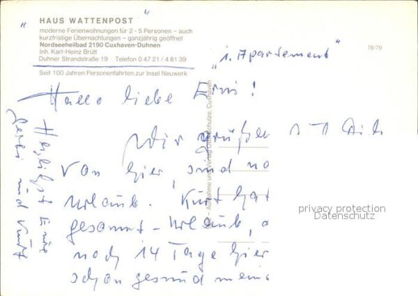 Duhnen Nordsee Haus Wattenpost Nordseeheilbad – Bild 2