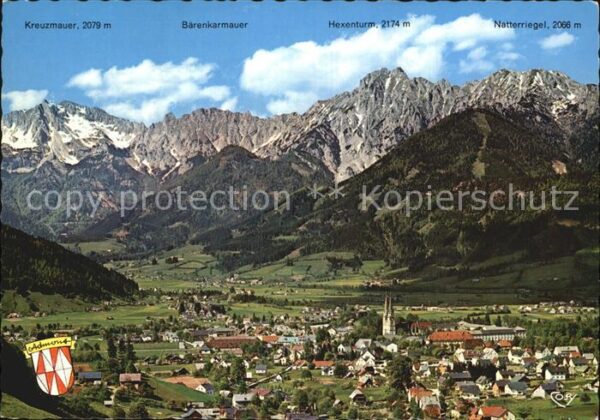 Admont Steiermark Panorama mit Hallermauern Alpen