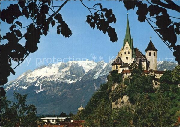 Rankweil Vorarlberg Liebfrauenkirche mit Schweizer Bergen