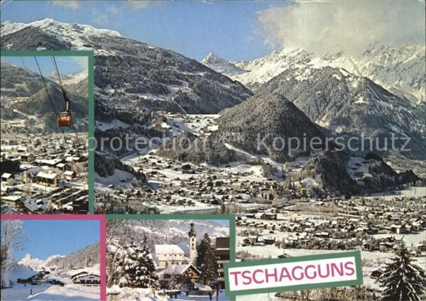 Tschagguns Vorarlberg mit Schruns Golm Zimba Winterpanorama M