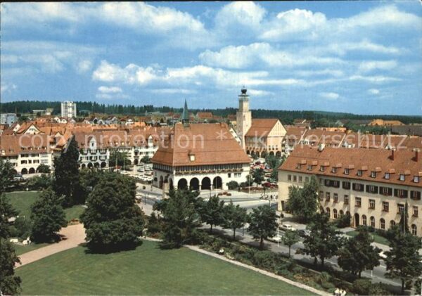 Freudenstadt Blick auf Stadthaus und Rathaus Schwarz