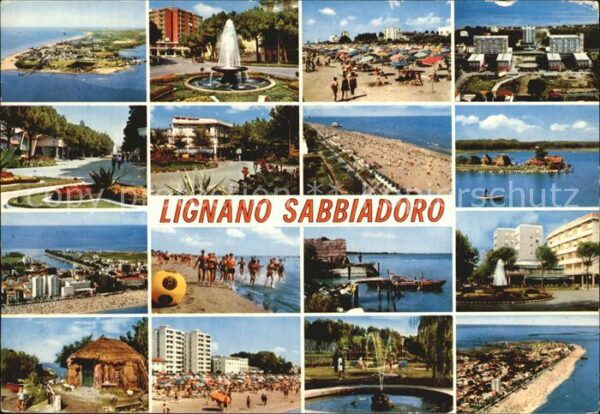 Lignano Sabbiadoro Teilansichten Küstenort Ferienanlagen H