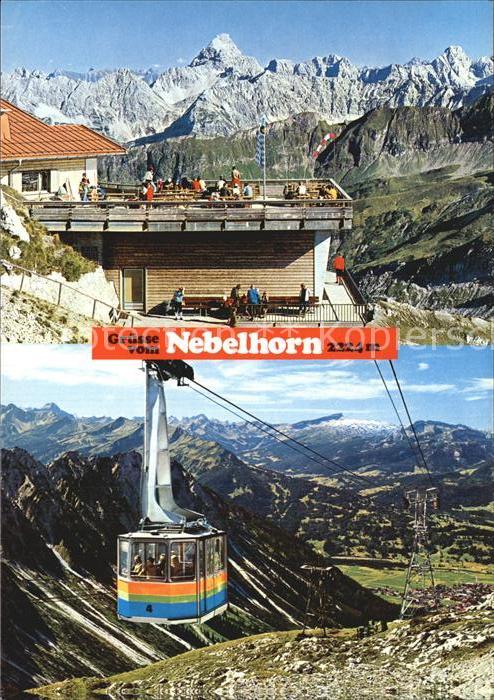 Nebelhorn Aussichtsterrasse der Gipfelhütte Panor