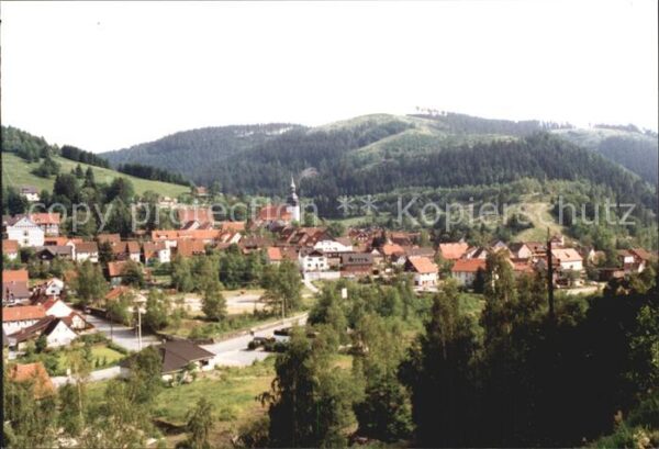 Langelsheim Ortsansicht mit Kirche