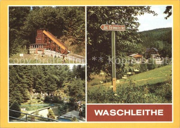Waschleithe Heimatecke Wegweise Gaststätte Osterlam