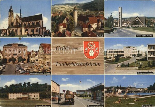 Tauberbischofsheim Kirche Schloss Marktplatz Krankenhaus S